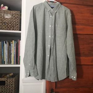 Men’s long sleeved linen/cotton blend shirt